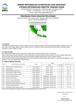 Prakiraan Cuaca Wilayah Pelayanan - Maritim