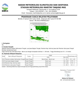 Prakiraan Cuaca Wilayah Pelayanan - Maritim