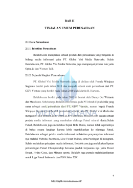 BAB II TINJAUAN UMUM PERUSAHAAN