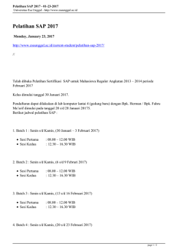 Pelatihan SAP 2017 as PDF