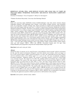 hubungan antara pola asuh dengan status gizi anak usia 2