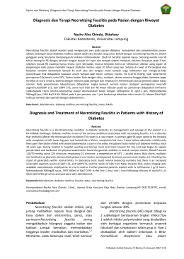 Diagnosis dan Terapi Necrotizing Fasciitis pada Pasien dengan