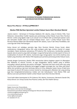 Rilis Final Penyerahan Hadiah Lomba Mars