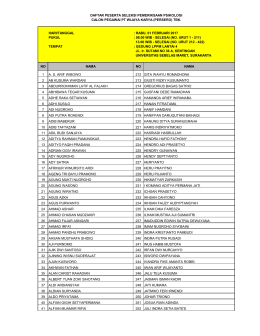 13.00 wib - selesai (no. urut 212 - 422