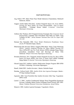 DAFTAR PUSTAKA Ang, Robert 1997, Buku Pintar Pasar Modal