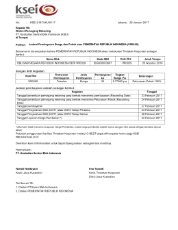Jadwal pembayaran adalah sebagai berikut : dengan detil
