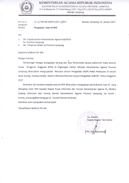 Surat Permohonan ID KPA