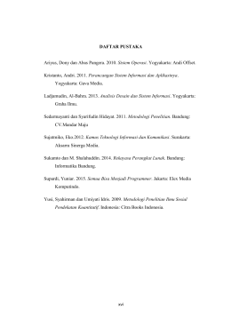 xvi DAFTAR PUSTAKA Ariyus, Dony dan Abas Pangera. 2010