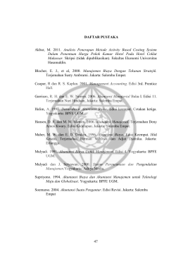 47 DAFTAR PUSTAKA Akbar, M. 2011. Analisis Penerapan Metode