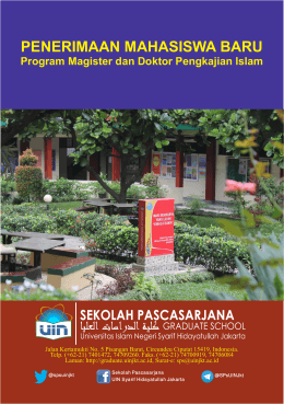 Brosur Pendaftaran - Sekolah Pascasarjana UIN Jakarta