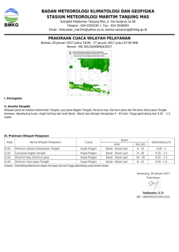 Prakiraan Cuaca Wilayah Pelayanan - Maritim