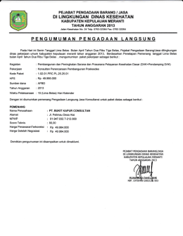 pengumuman pengadaan langsung