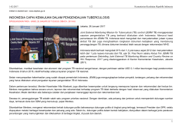 indonesia capai kemajuan dalam pengendalian tuberculosis