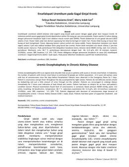 Ensefalopati Uremikum pada Gagal Ginjal Kronis