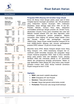 Riset Saham Harian - Samuel Sekuritas Indonesia