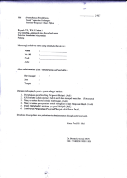 Permohonan Pendaftaran, Surat Tugas dan Undangan Seminar
