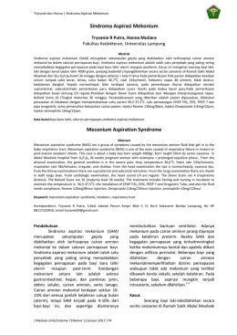 Sindroma Aspirasi Mekonium Meconium Aspiration Syndrome