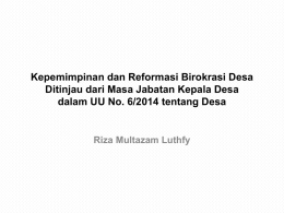 Materi Riza Multazam