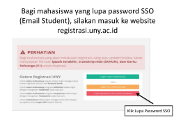 Bagi mahasiswa yang lupa password SSO (Email Student