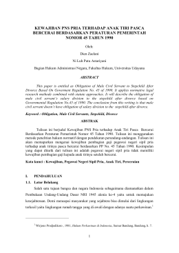 kewajiban pns pria terhadap anak tiri pasca bercerai