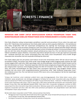 Forests and Finance News_Sime Darby – Bahasa