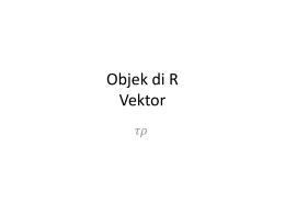 Objek di R Vektor