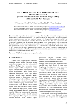 APLIKASI MODEL REGRESI SEMIPARAMETRIK