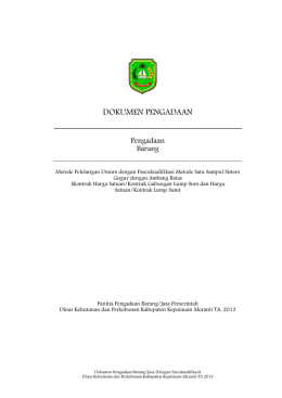 dokumen pengadaan - LPSE Kabupaten Meranti