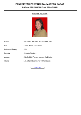 EKA WULANDARI, S.STP, M.Ec, Dev