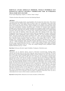 1 hubungan antara kebiasaan merokok, tingkat pendidikan dan