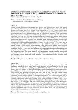 1 HUBUNGAN ANTARA PERILAKU MASYARAKAT DENGAN