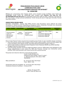 Pre-Qualification Announcement