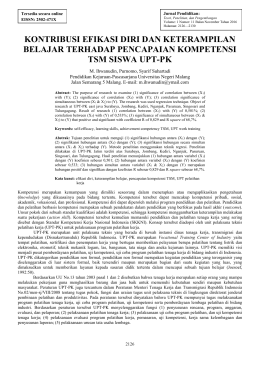 kontribusi efikasi diri dan keterampilan belajar terhadap pencapaian