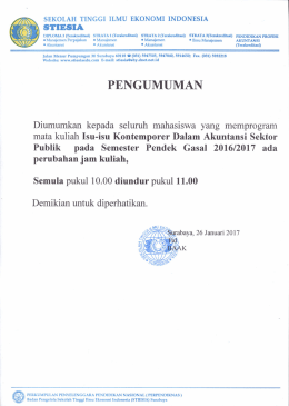 pengumuman - STIESIA Surabaya
