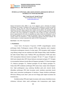 PENDUGAAN IPM PADA AREA KECIL DI KOTA SEMARANG