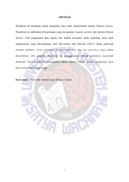 Daya Tarik Interpersonal Alumni Hitman System