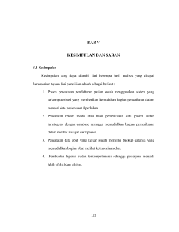 bab v kesimpulan dan saran