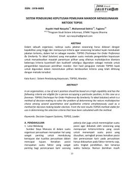 sistem pendukung keputusan pemilihan mandor