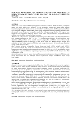 1 hubungan kompensasi dan disiplin kerja dengan produktivitas