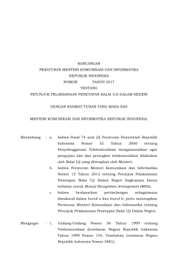Konsultasi Publik Rancangan Peraturan Menteri