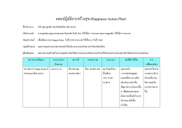 แผนปฏิบัติการสร้างสุข (Happiness Action Plan)