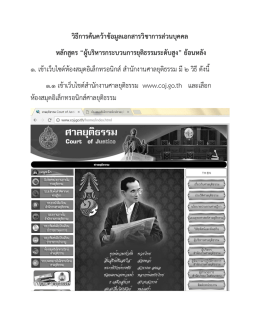 วิธีการค้นคว้าข้อมูลเอกสารวิชาการส่วนบุคคล