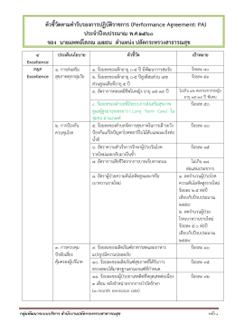 7.รายชื่อตัวชี้วัด PA ปี 2560 ของปลัด 30 ตัวชี้วัด