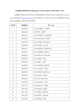 ประจำปีการศึกษา 2560