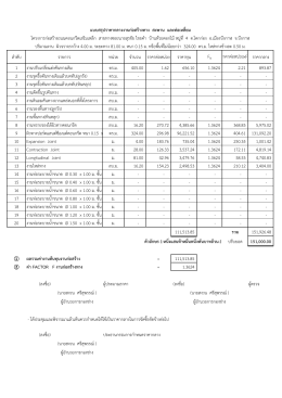 รายการประเมินราคาค่าก่อสร้าง