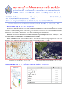 รายงานการเฝ้าระวังติดตามสถานการณ์น้ำ 24 ชั่วโมง
