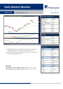 Daily Market Monitor