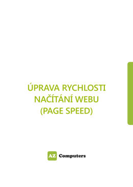 úprava rychlosti načítání webu (page speed)