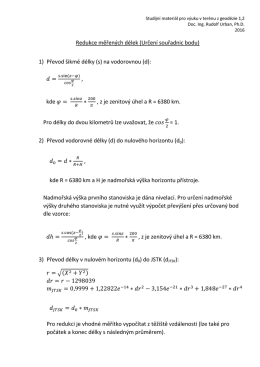 Redukce měřen&yacute;ch d&eacute;lek