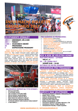 INFORMAČNÍ BULLETIN GAUDEAMUS 2017